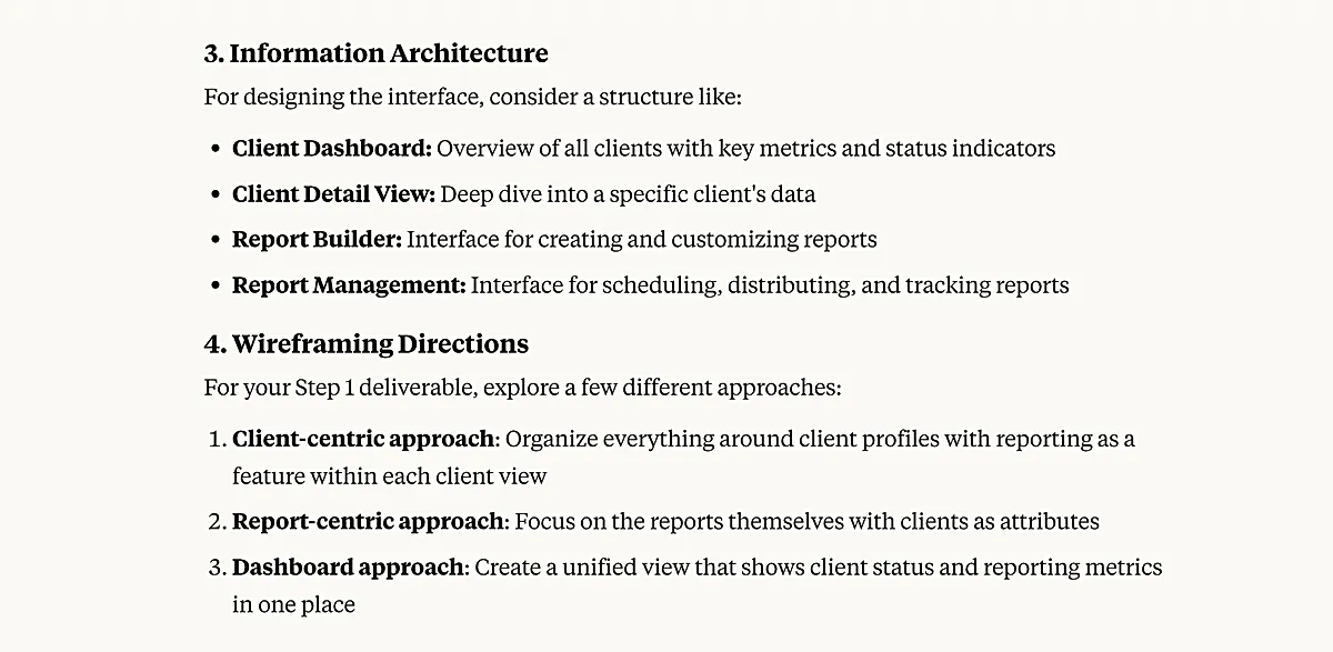 Approaches suggested by Claude