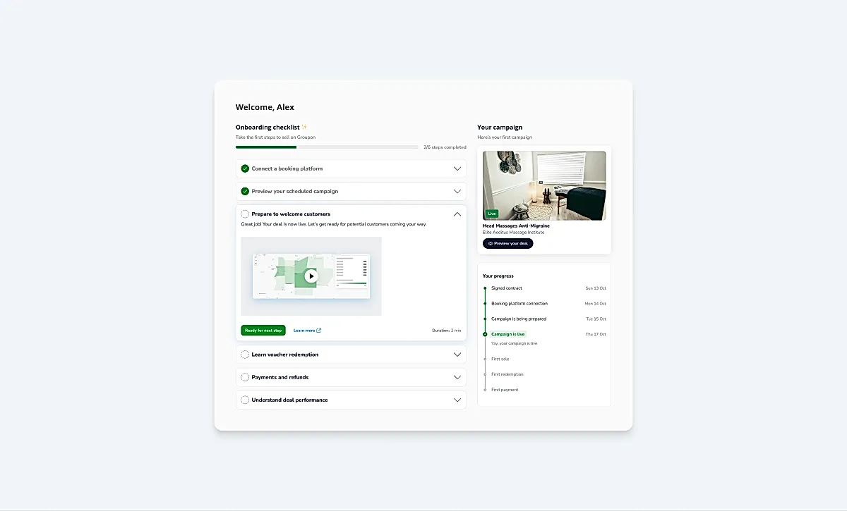 Onboarding for Merchants