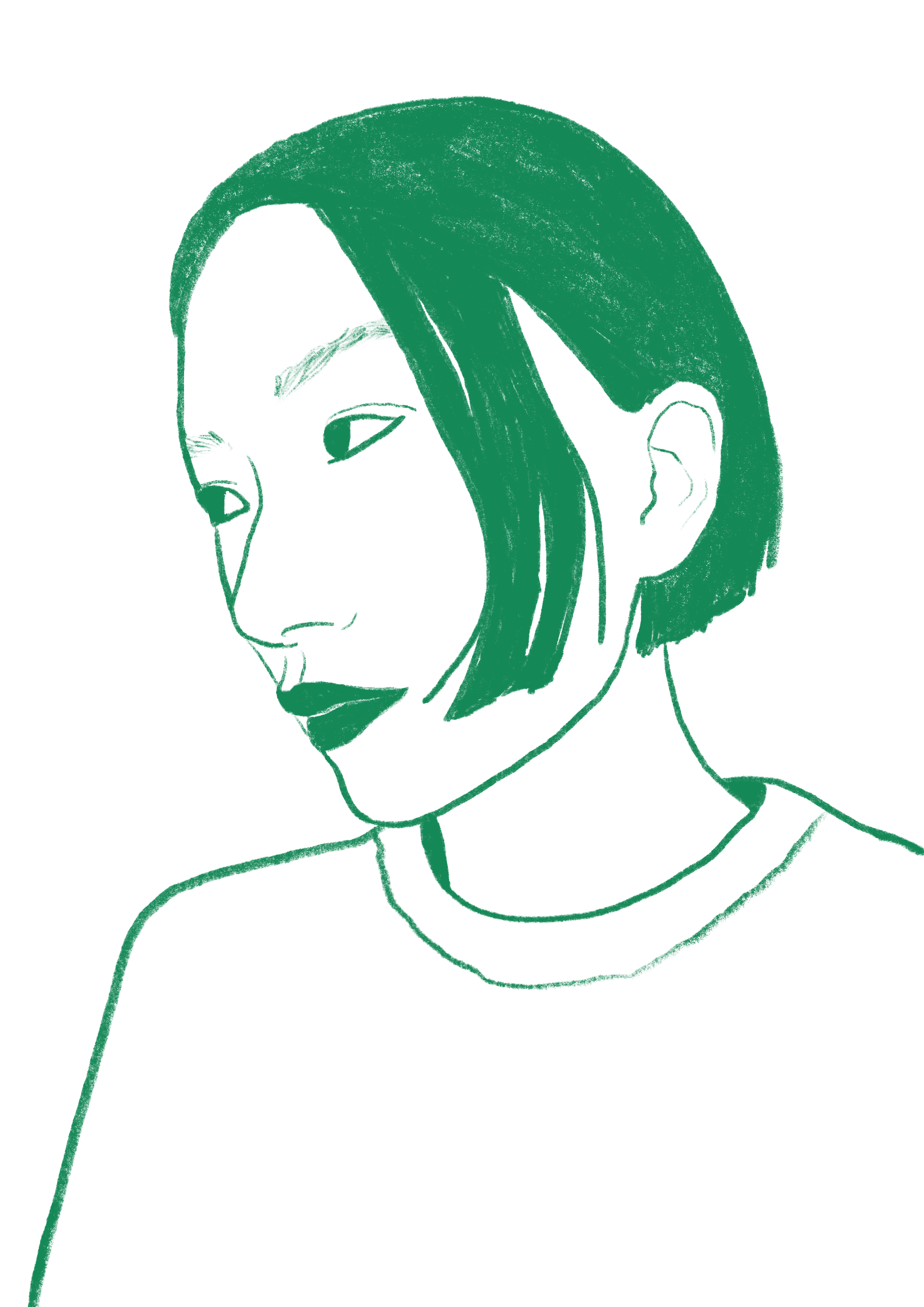 Trang's illustration of her profile.