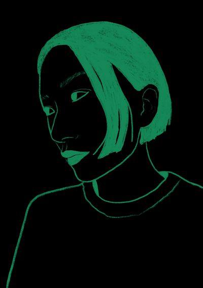 Trang's illustration of her profile.